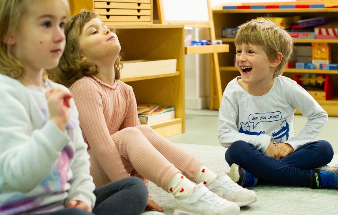 Winford Bilingual Primary School - children laughing