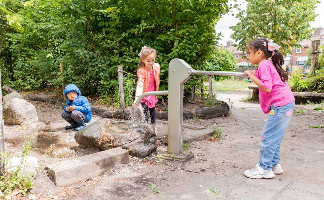 Children playing in the school yard